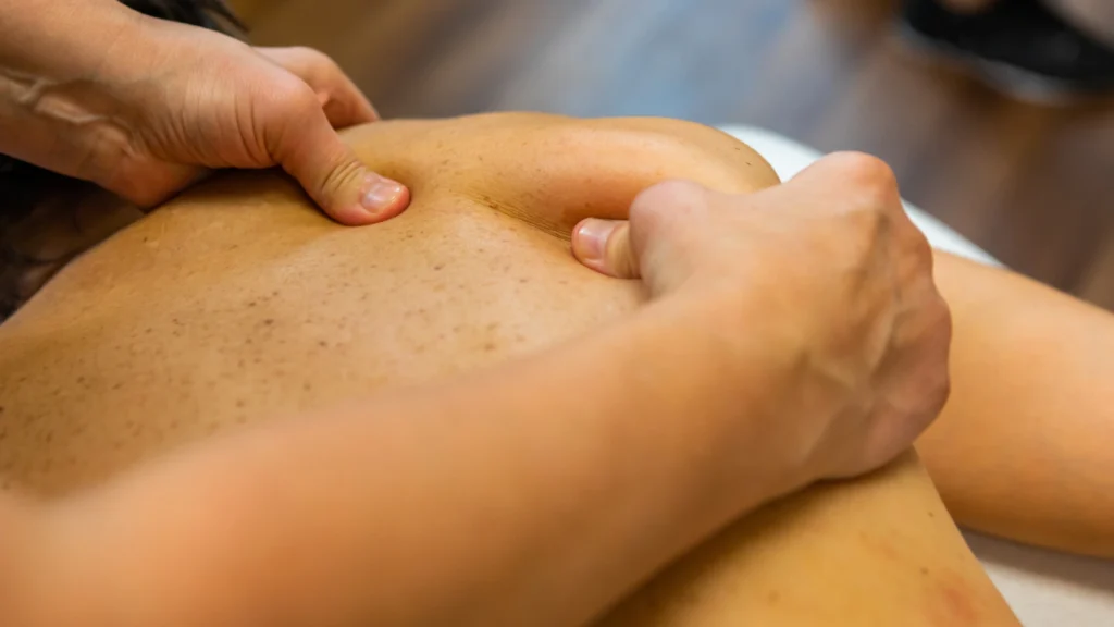 Client Getting Deep Tissue Massage