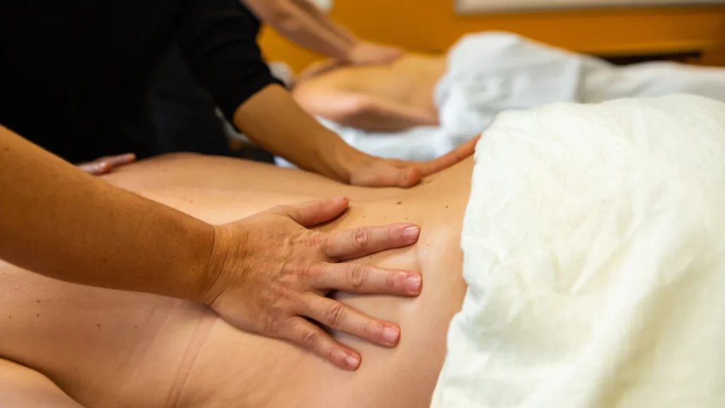 Female Client getting Swedish Massage